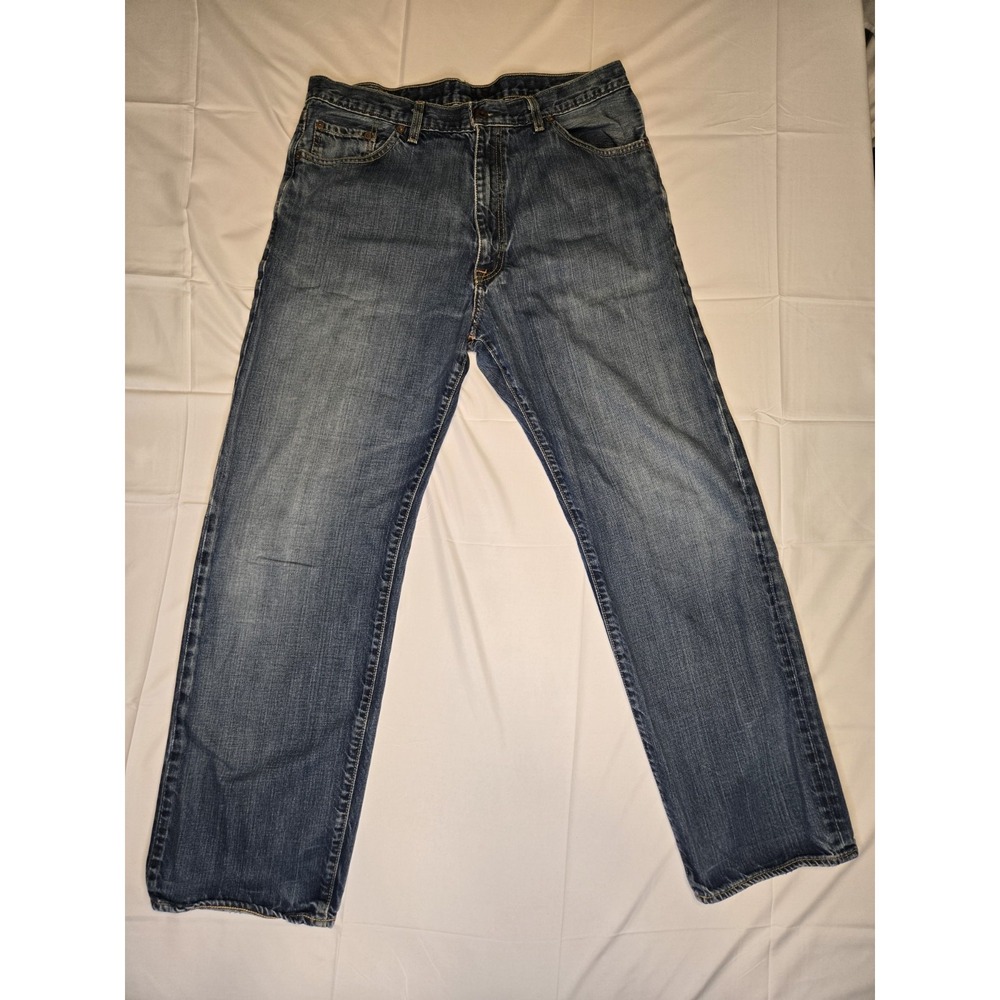 Ralph Lauren Polo Jeans Hayden Relaxed Straight Leg Med Blue 36x32 Zip Fly